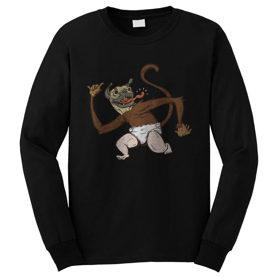 PUPPY MONKEY BABY Long Sleeve T-Shirt