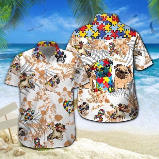 Pug Autism Hawaii Hawaii Shirt For Men Women Ha31783