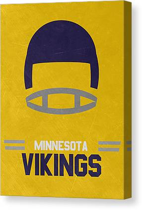 Minnesota Vikings Vintage Art Joe Hamilton Canvas Print