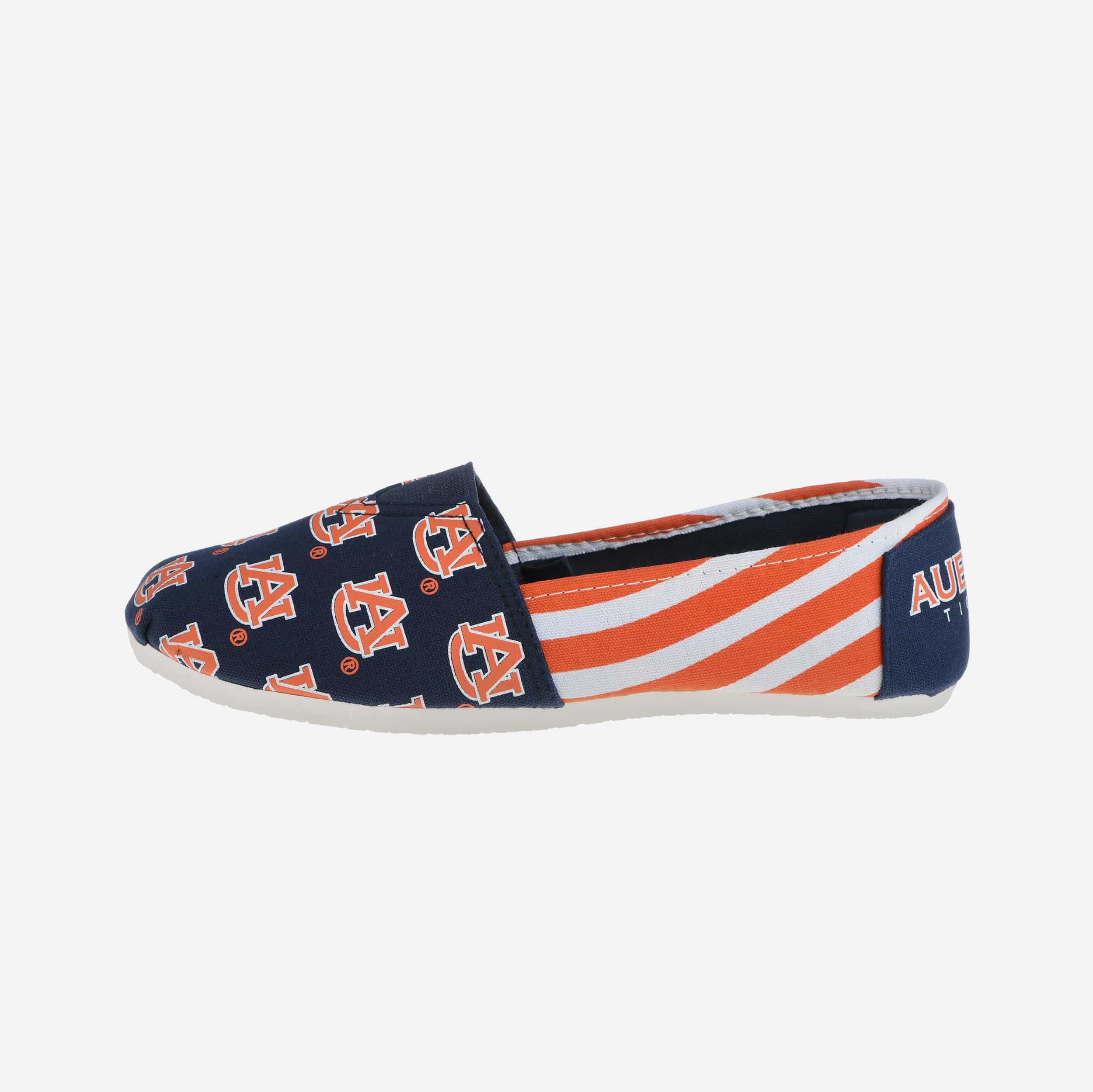 Auburn Tigers Womens Stripe Canvas Shoe