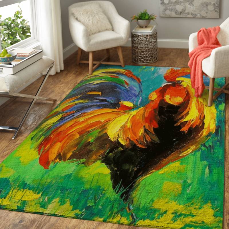 Rooster – Animals And Nature And People Area Rug Carpet