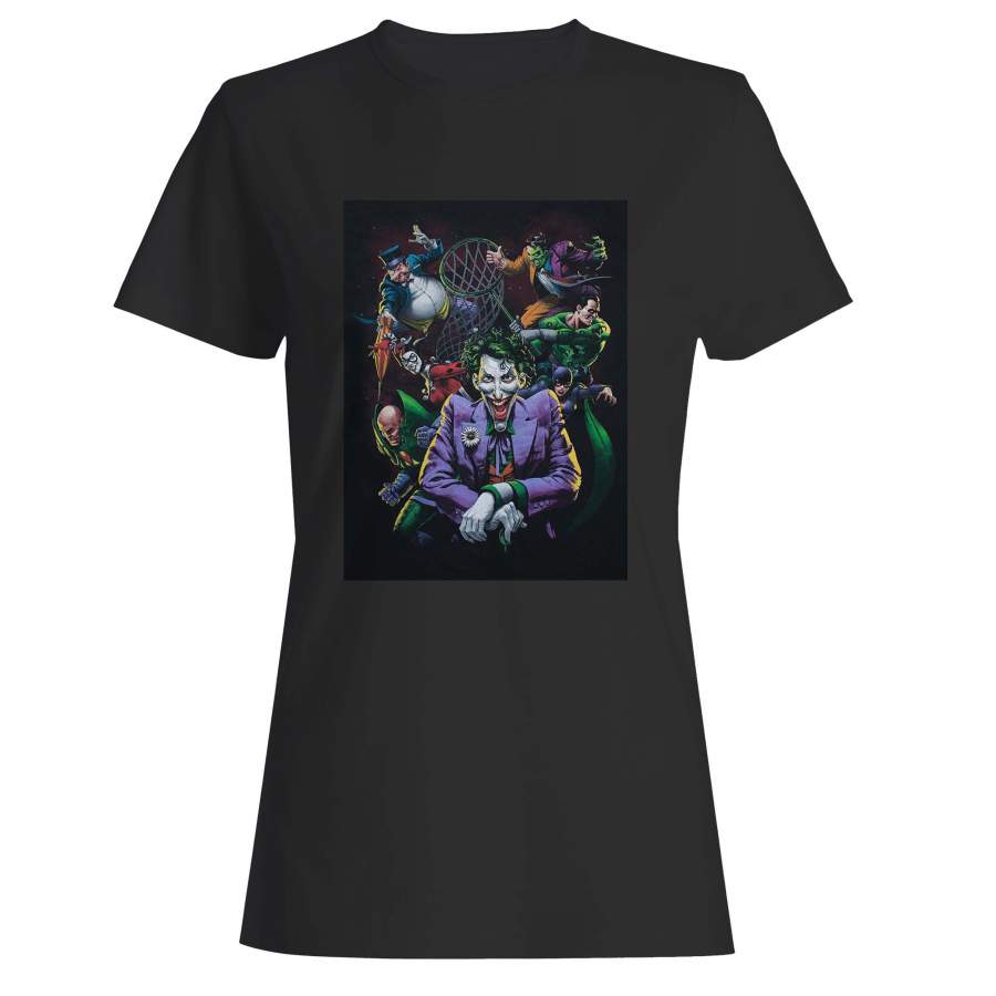 Penguin, Harley Quinn,cat Woman Joker,two Face, Riddler Villians Dc Comics Woman’s T-Shirt