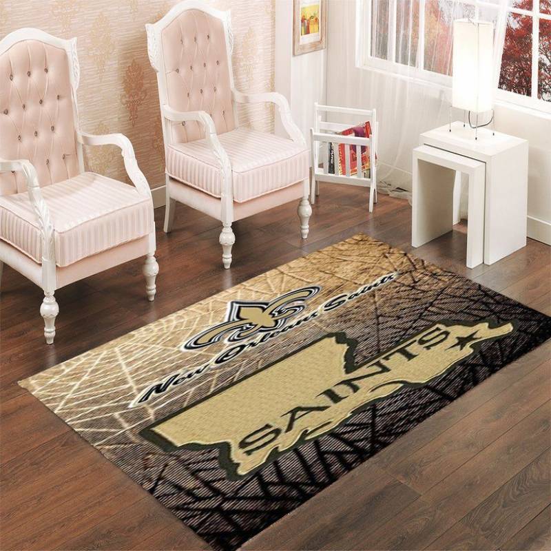 NEW ORLEANS SAINTS LIVING ROOM CARPET RUGS