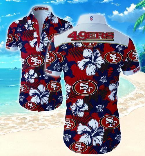 Beach Shirt San Francisco 49Ers Hawaii Fit Body Shirt Summer Button Up Shirt For Men Beach Wear Short Sleeve Hawaii Shirt