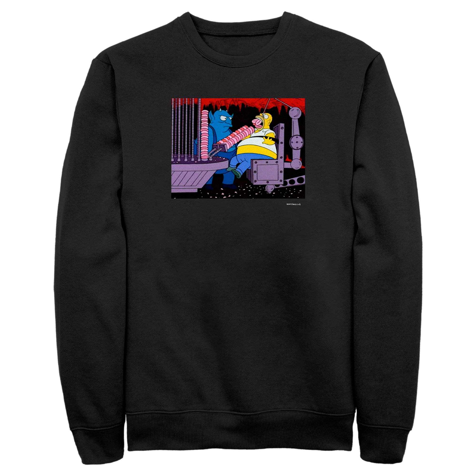 The Simpsons Men’S Homer And The Devil  Sweatshirt