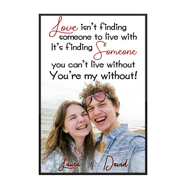 Custom Personalized photo name Valentine’s day wall prints poster gift ideas for room him boyfriend husband her girlfriend wife couple – You Are My Without TY2312 – Personalizedwitch