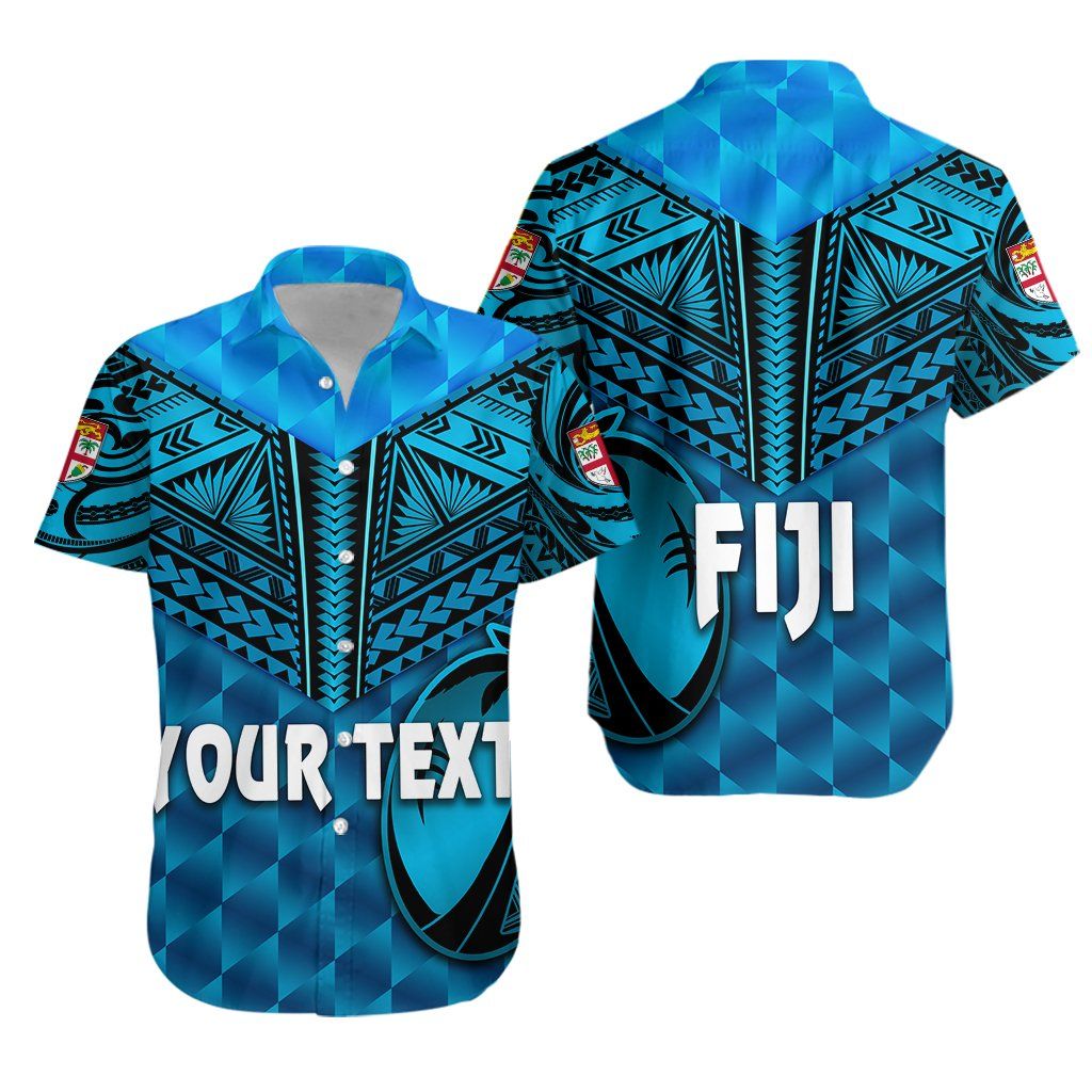 Fiji Rugby Hawaii Shirt Coconut Sporty Vibes Blue Ha38117