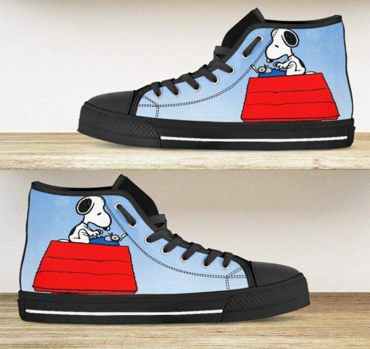 Snoopy Woodstock Cartoon Canvas High Top Canvas Shoes Fashion24Hs