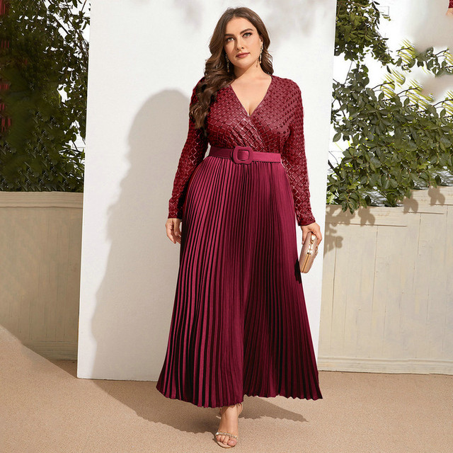 TOLEEN Women Plus Size Maxi Dresses 2022 Luxury Designer Chic Elegant Large Long Sleeve Evening Party Prom Wedding Robe Clothing alx