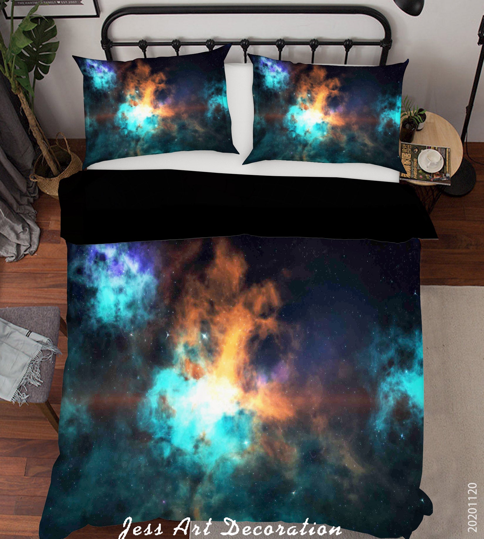 3D Space Colorful Nebula Quilt Cover Set Bedding Set Duvet Cover Pillowcases Lxl