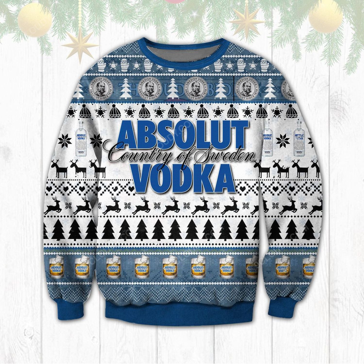 Absolut Vodka Country Of Sweden Ugly Christmas Sweater 2021 Shirt For Women Men Couple Family Funny Cute