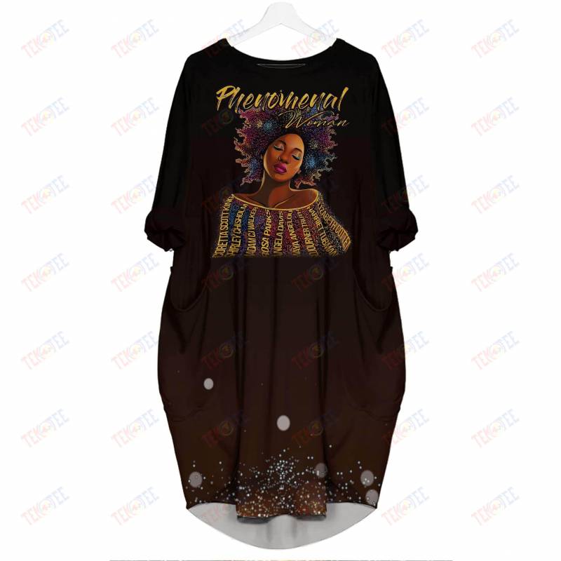 Temotee African Dress 35 – Phenomenal Women 3D Dress For Melanin Women Afro Girl Shirt African American Woman Gift Idea TMT8240