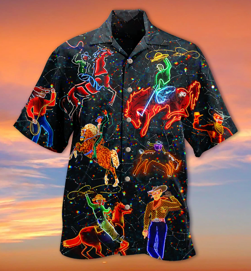 Cowboy And Horse All Over Printed Hawaii Shirt Ha48069