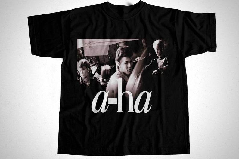 Aha tshirt depeche mode talk talk talking heads shirt Unisex black vintage print t shirt