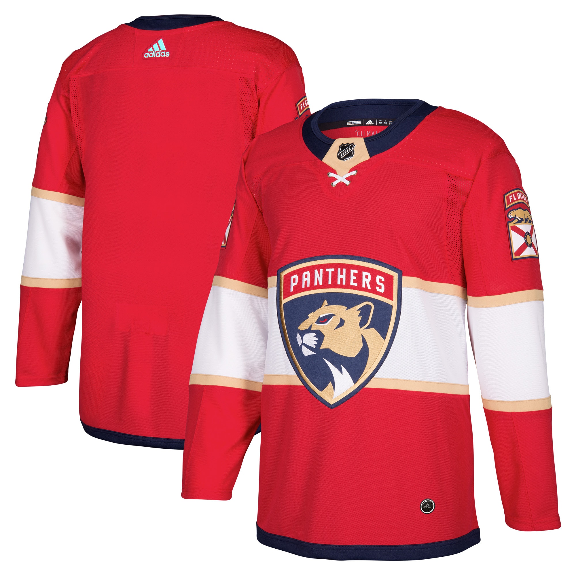 Florida Panthers Home Authentic Blank Jersey – Red