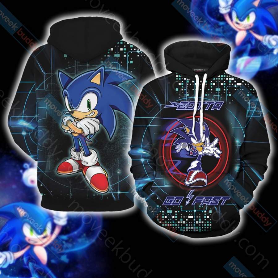 Sonic The Hedgehog All-over print unisex pullover hoodie