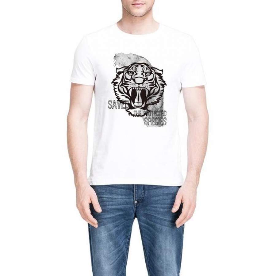 Arrivals Fashion tiger head Printed Men’s T Shirt Cool Tops Casual Style T-shirt