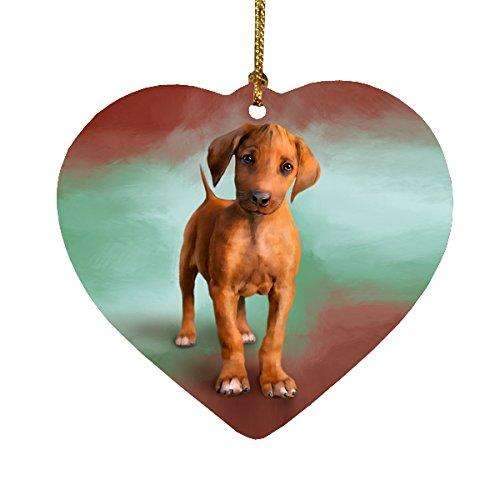 Rhodesian Ridgeback Puppy Heart Christmas Ornament Hpor48074