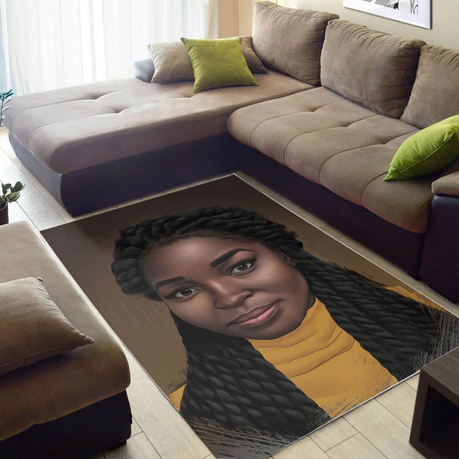 Afrocentric Rugs Beautiful Afro American Girl African Print Carpet Afrocentric Home Decor Ideas WBG47913