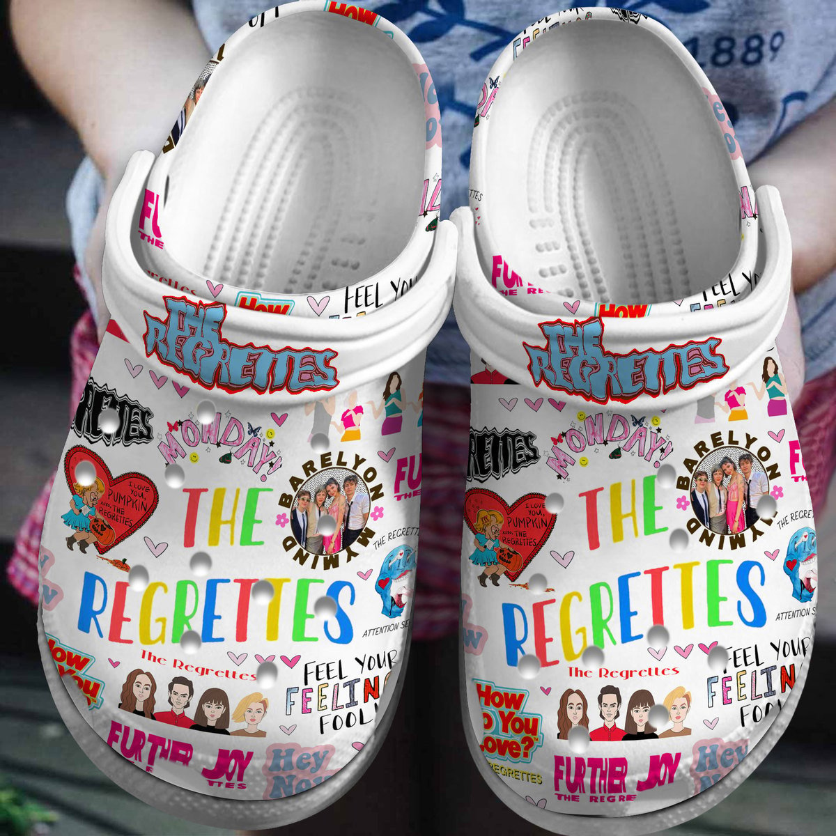 The Regrettes Music Crocs Crocband Clogs Shoes Comfortable For Men Women and Kids