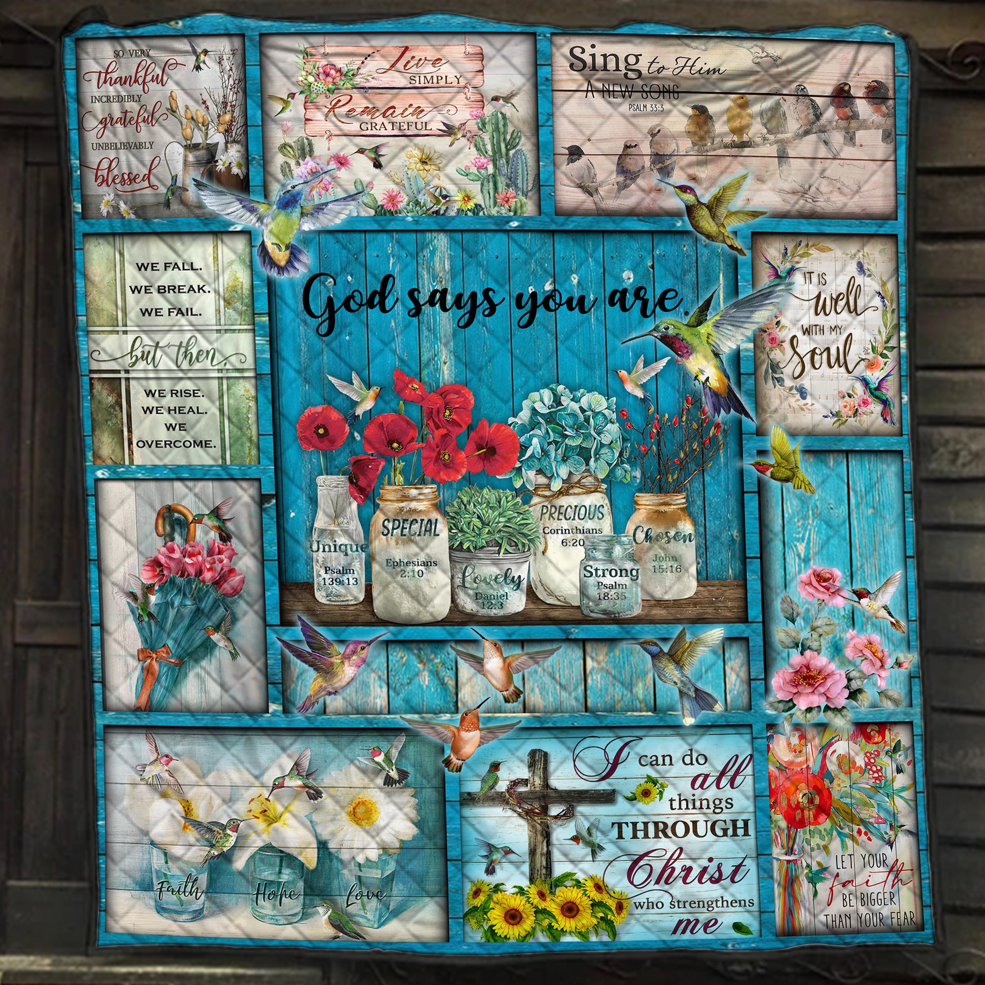 God Says You Are Quilt Blanket Quilt Set