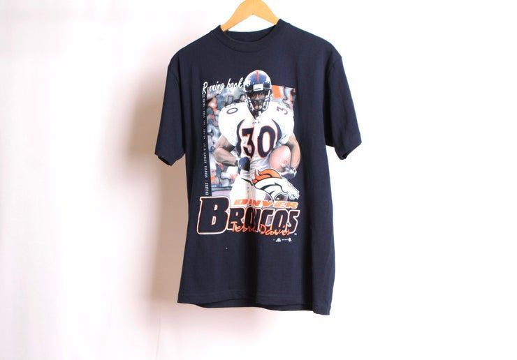 Vintage Denver Broncos Terrell Dumber 30 1990S Denver Broncos Running Back Photo Shirt