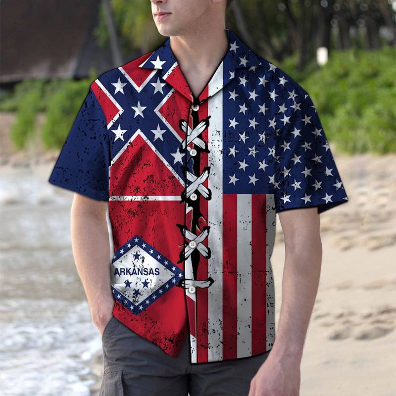 Arkansas Confederate USA G5730- Hawaiian Shirt