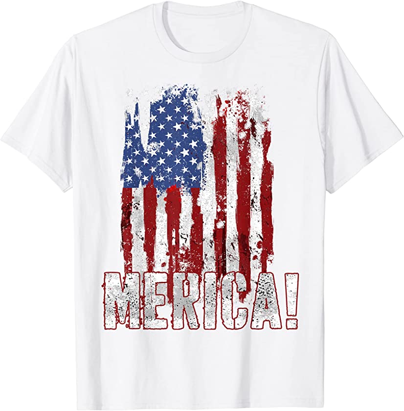 4th of July Vintage American Flag USA Flag US Flag Merica T-Shirt