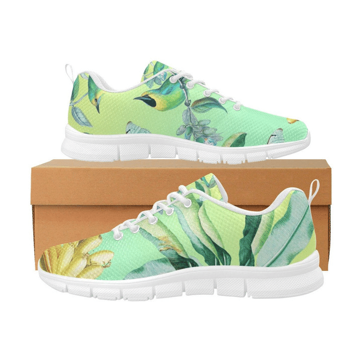 Castlefield Jungle Dreams Green Tropical Palm Leaf Birds Banana Running Shoes Sneakers Pn205410Sa