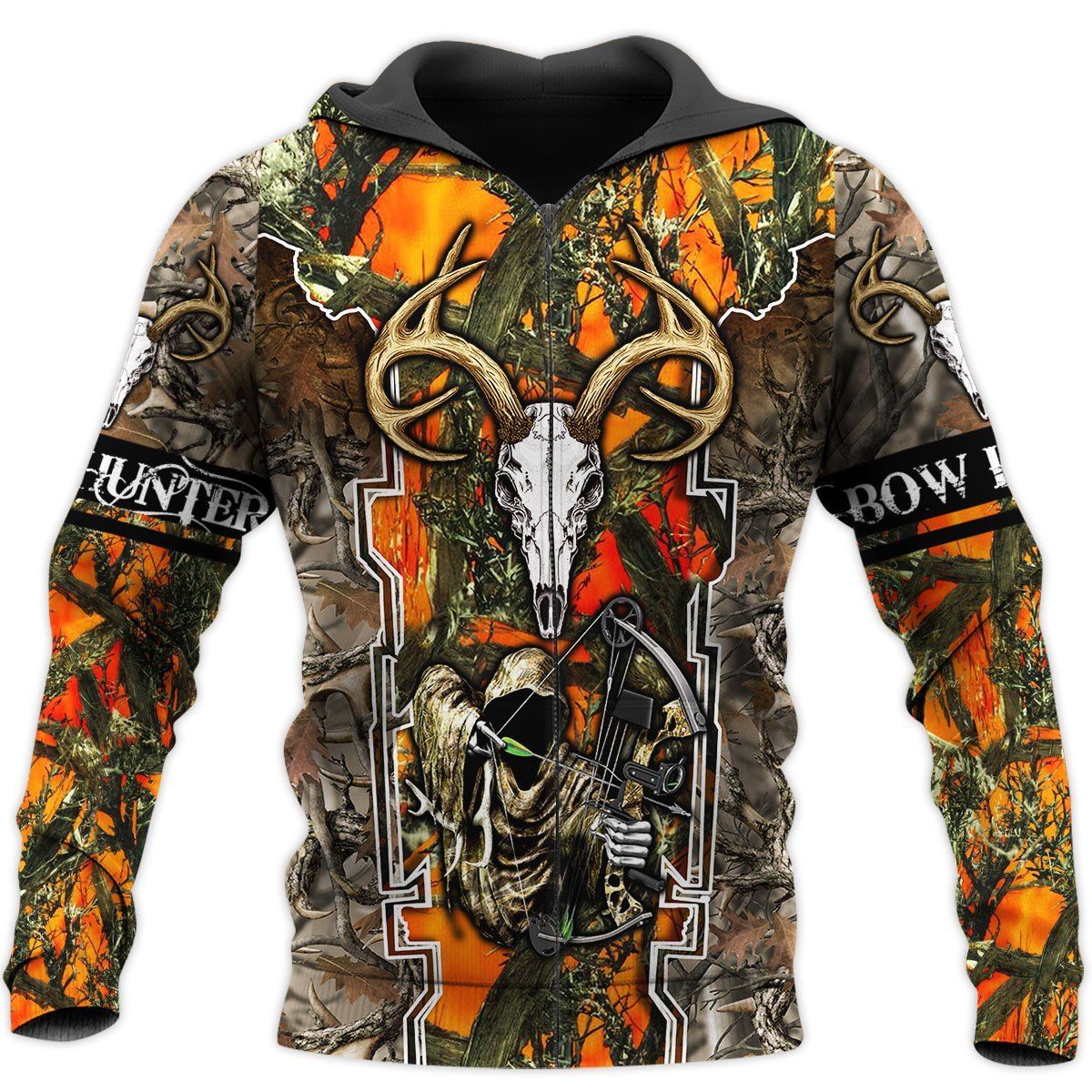 SKULL DEER BOW HOODIE QQ TDT032009A36SW