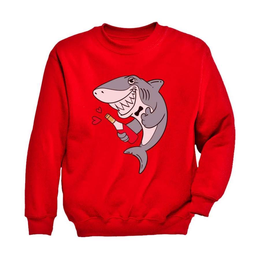 Valentine’s Day Romantic Shark Doo Doo Youth Kids Sweatshirt