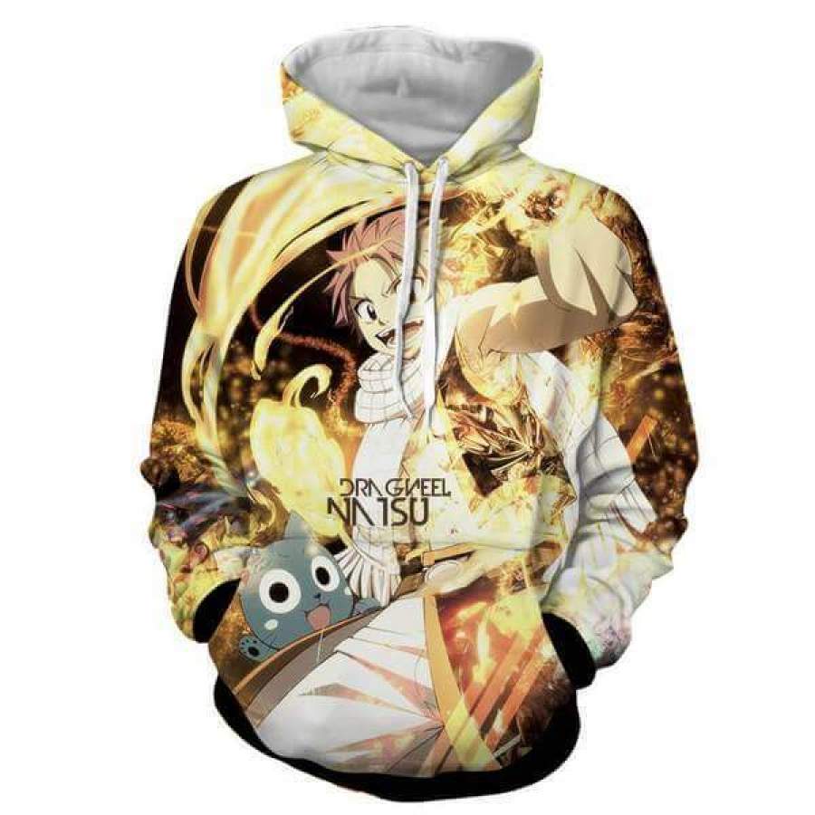 Fairy Tail Hoodie - 3D Dragneel Natsu Printed Hoodie