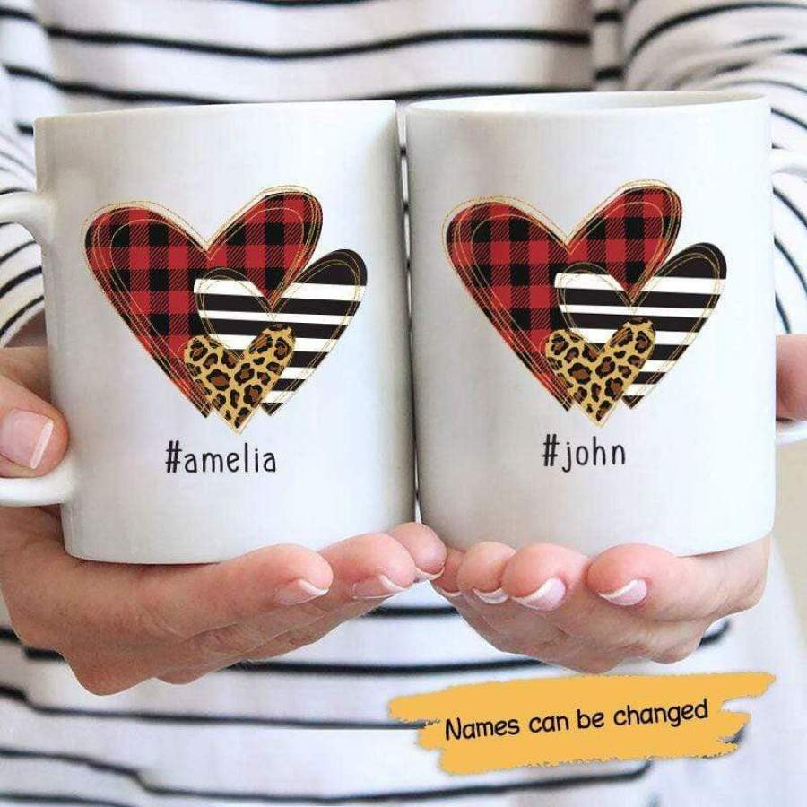 Hearts Pattern Personalized Mug