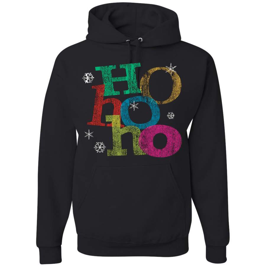 Colorful Ho Ho Ho Christmas Unisex Graphic Hoodie Sweatshirt