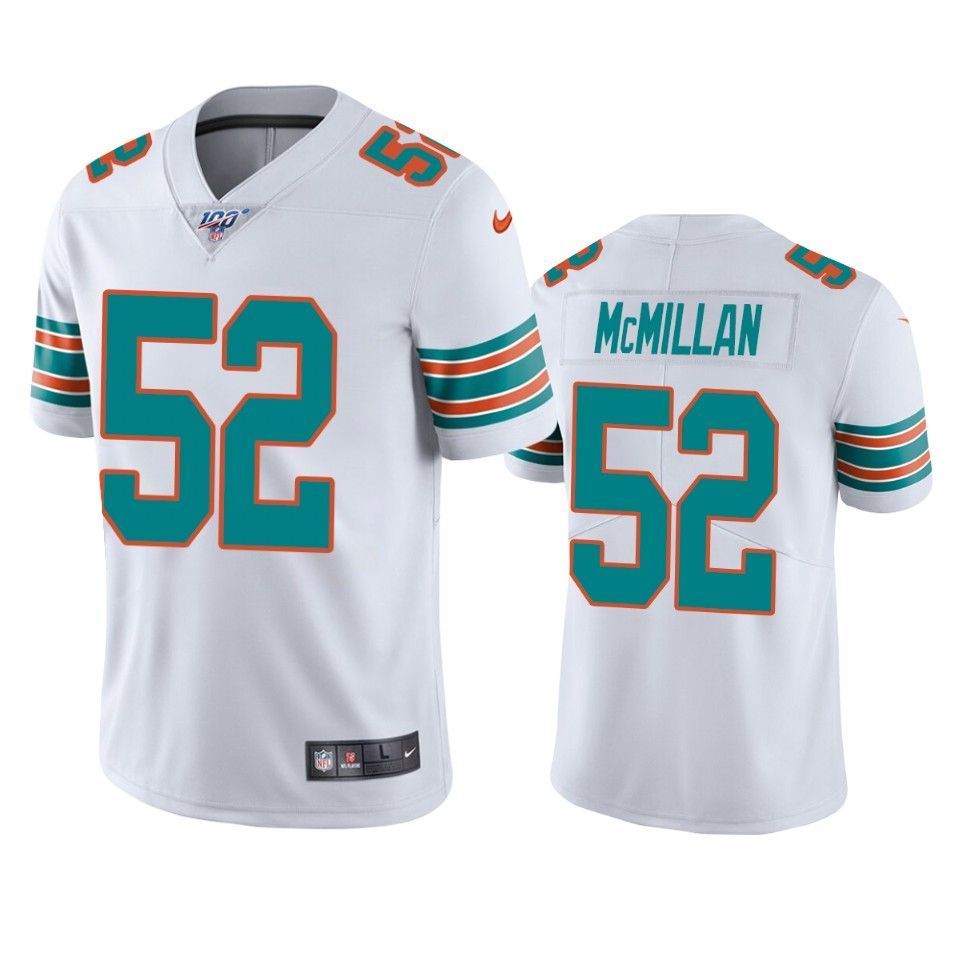 Dolphins Raekwon Mcmillan Limited Jersey White 100Th Season