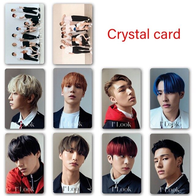 10Pcs/Set Kpop Ateez Hd Lomo Card Stickers Photocard Crystal Photo Bus Card Stickers For Students Fans Gift