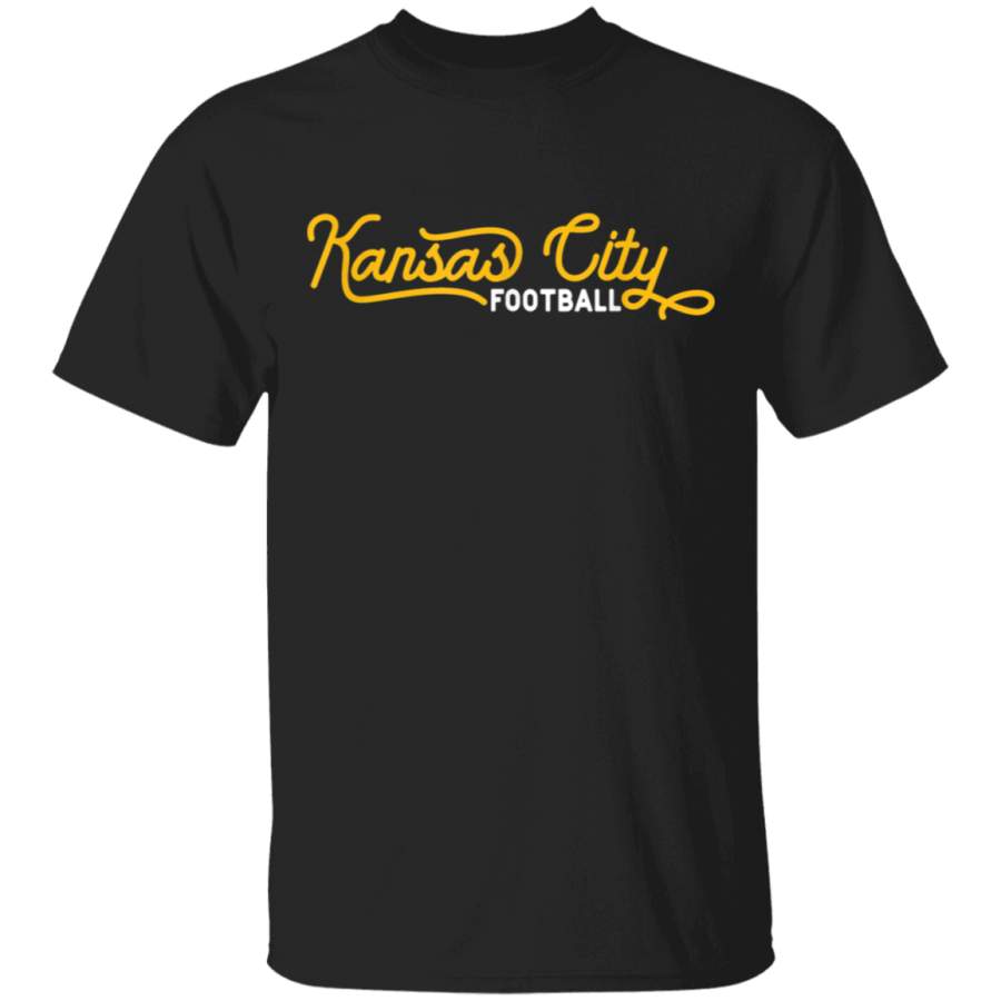 Cool Kansas City Football KC Script TShirt G500 5.3 oz. T-Shirt