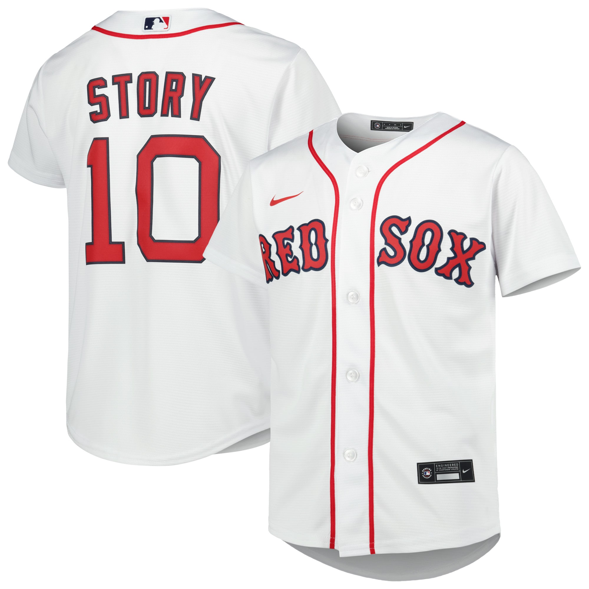 Youth Boston Red Sox Trevor Story White Alternate Player Jersey