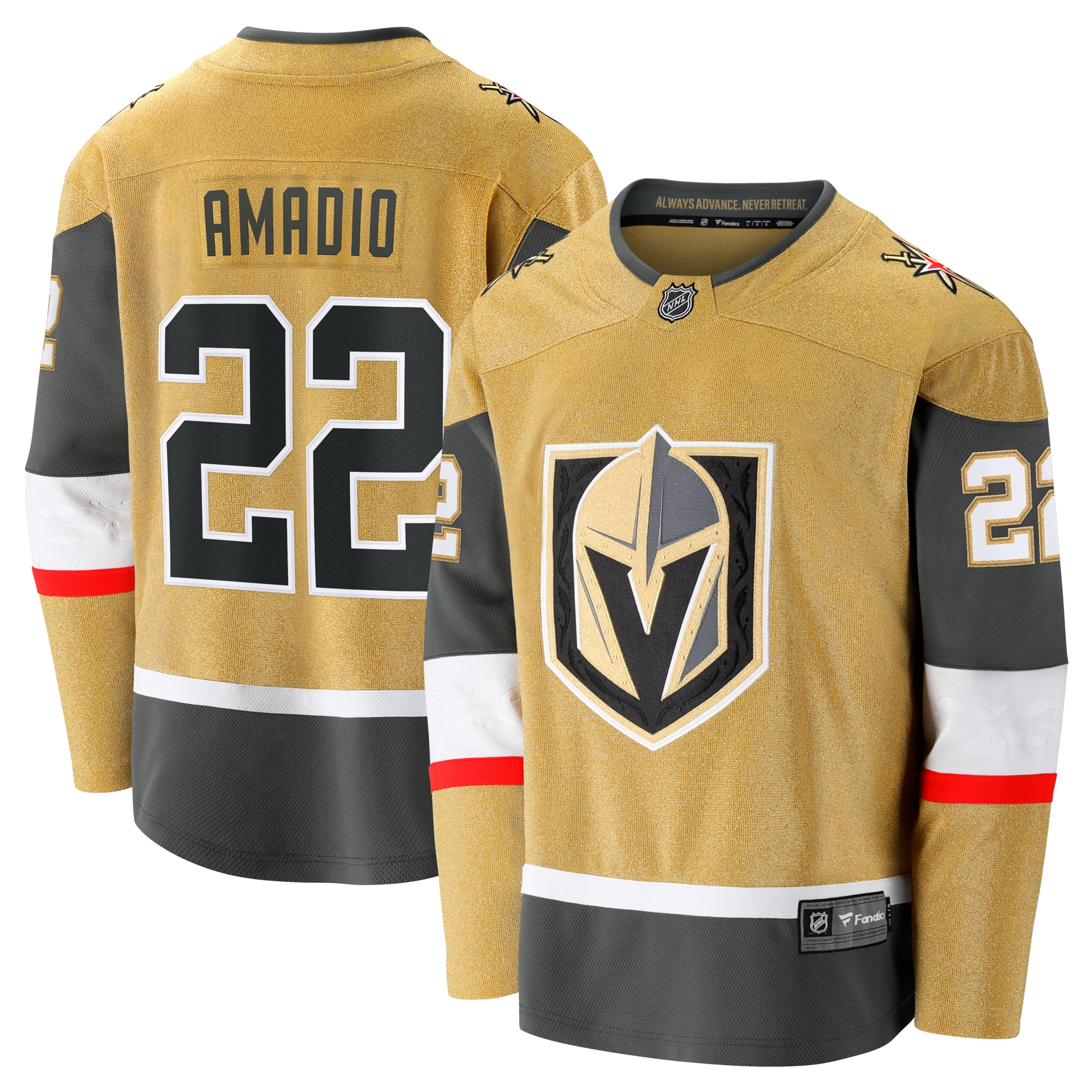 Michael Amadio Vegas Golden Knights Branded Home Breakaway Jersey – Gold