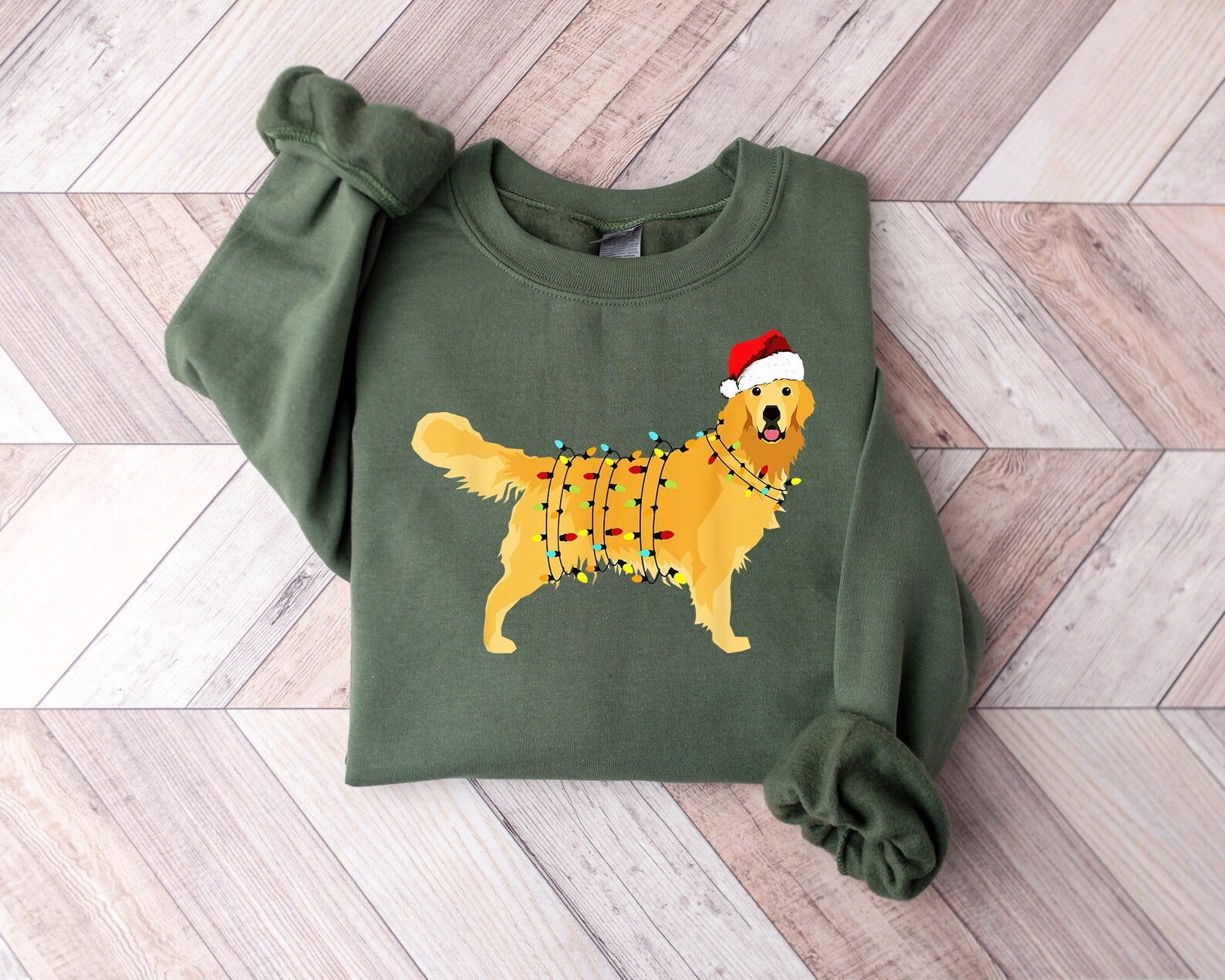 Christmas Dog Sweatshirt 2D Crewneck Sweatshirt