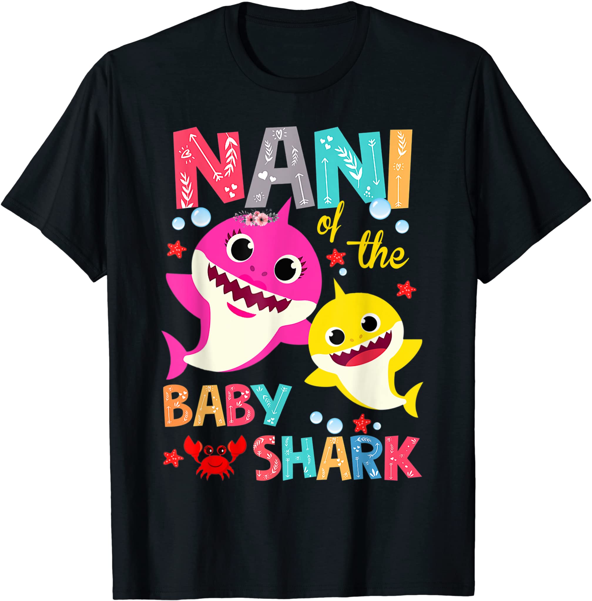 Nani Of The Baby Shark Birthday Nani Shark T-Shirt