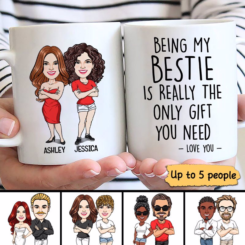 Being My Sister Brother Bestie Dad Mom Is Gift Caricature Personalized Mug