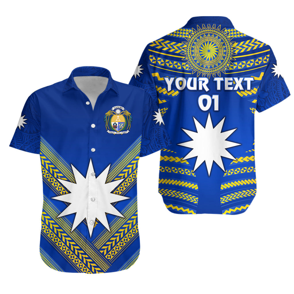 (Custom Personalised) Nauru Polynesian Flag Hawaiian Shirt Creative Style – Blue, Custom Text And Number Lt8