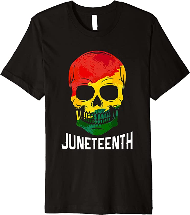 Skull Juneteenth Freedom Day African American Black Pride Premium T-Shirt