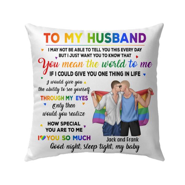 Personalized Pillow, To My Husband, Gift For Him, Gift For Her, Gift For Lgbt Couples