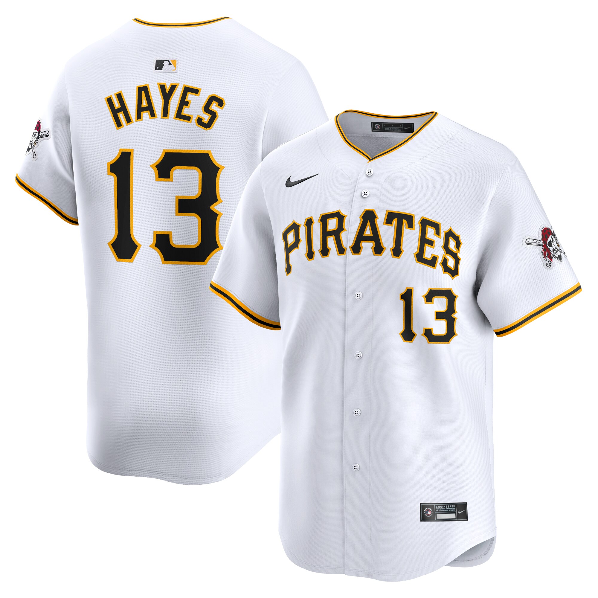 Ke'Bryan Hayes Pittsburgh Pirates Home Limited Player Jersey – White