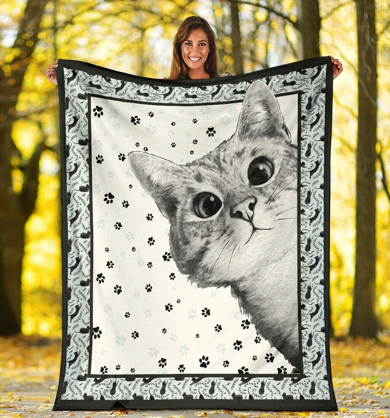 Cute Cat Kitty Kitten Lovers Ultra Soft Cozy Plush Fleece Blanket  Love Pets