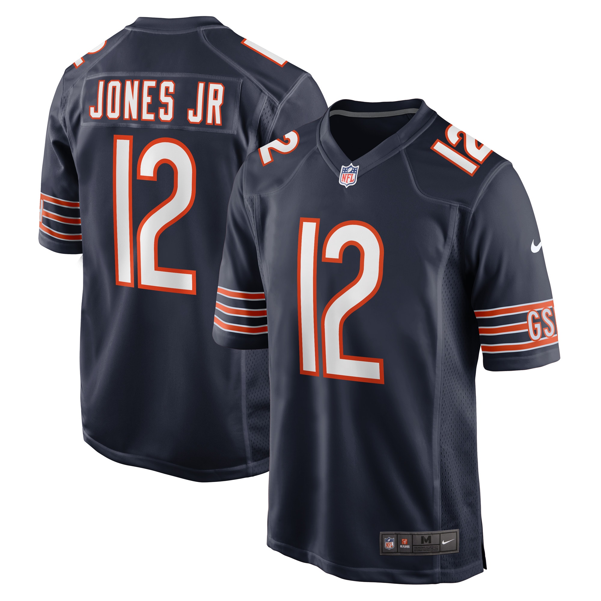 Men’s Chicago Bears Velus Jones Jr. Navy Game Player Jersey