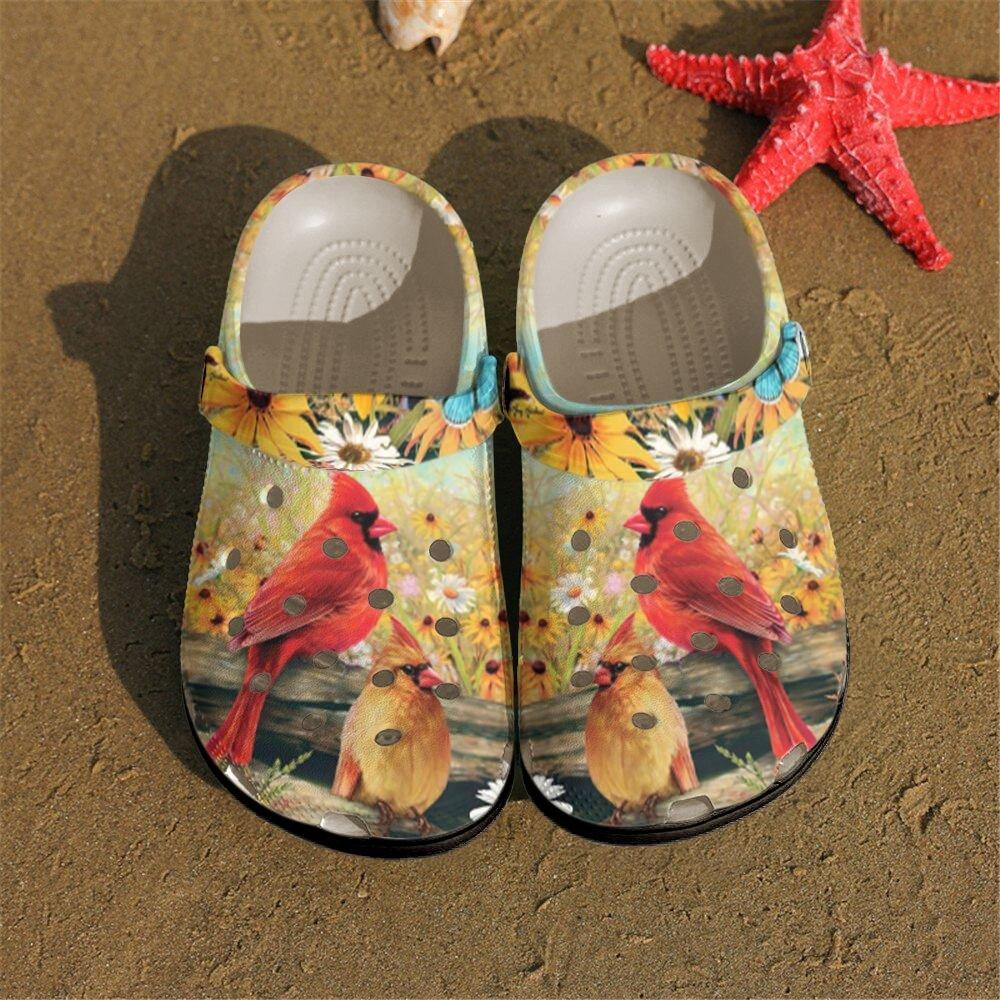 Bird Personalized Clog, Custom Name, Text, Color, Number Fashion Style For Women, Men, Kid, Print 3D Flower Cardinal