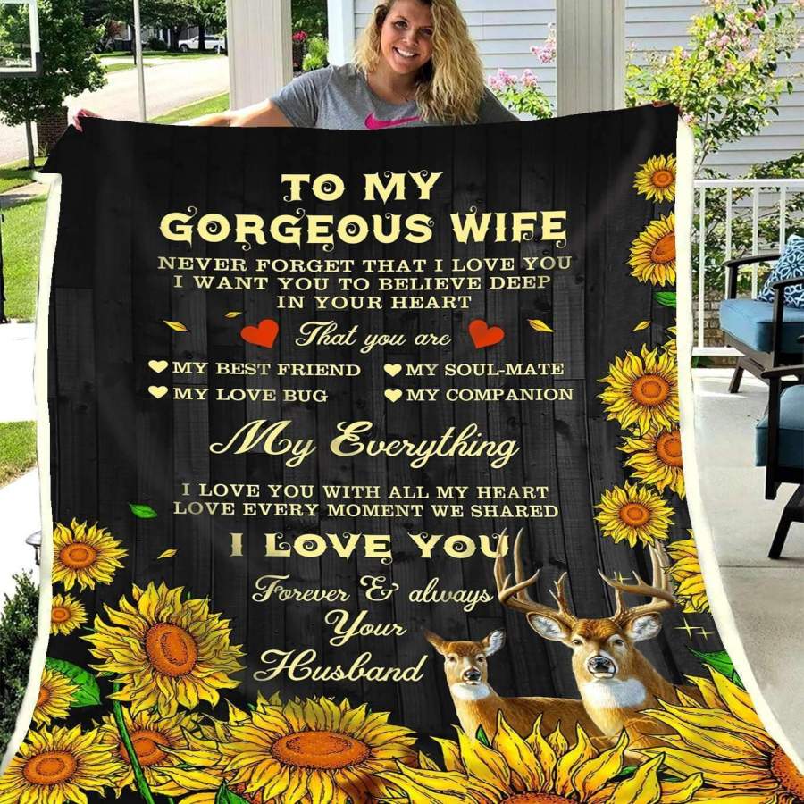 Blanket Gift For     Wife Never Forget That I Love You